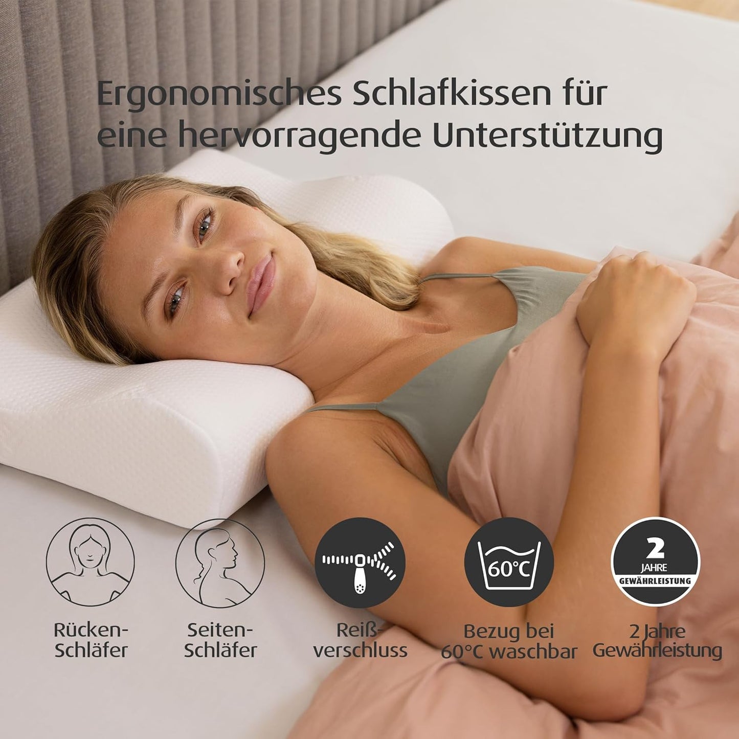 TEMPUR Original Schlafkissen, ergonomisches Kissen für Seiten- und Rückenschläfer